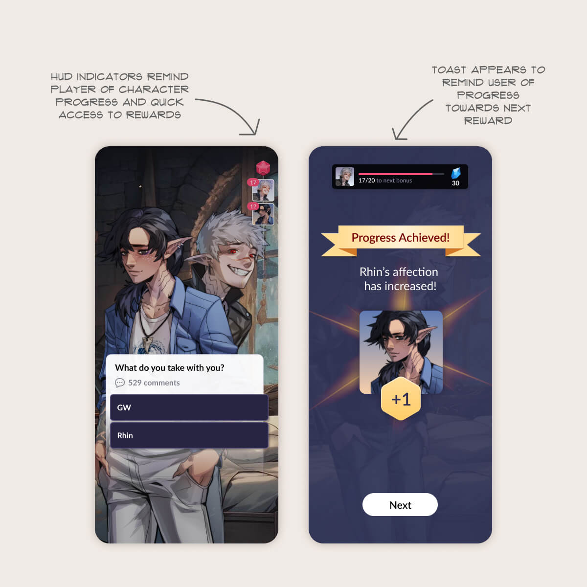 final UI mock