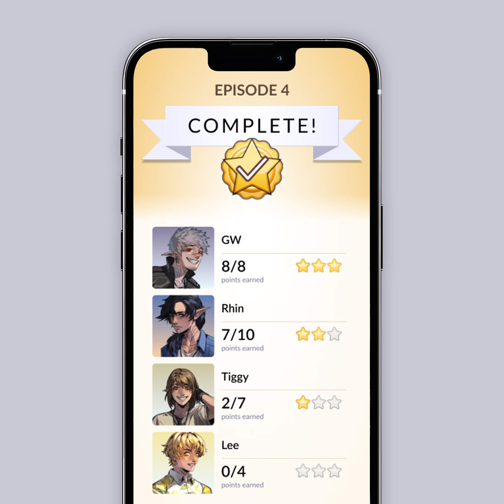 final UI mock